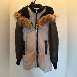 Stylish Tan and Black Women's Jacket